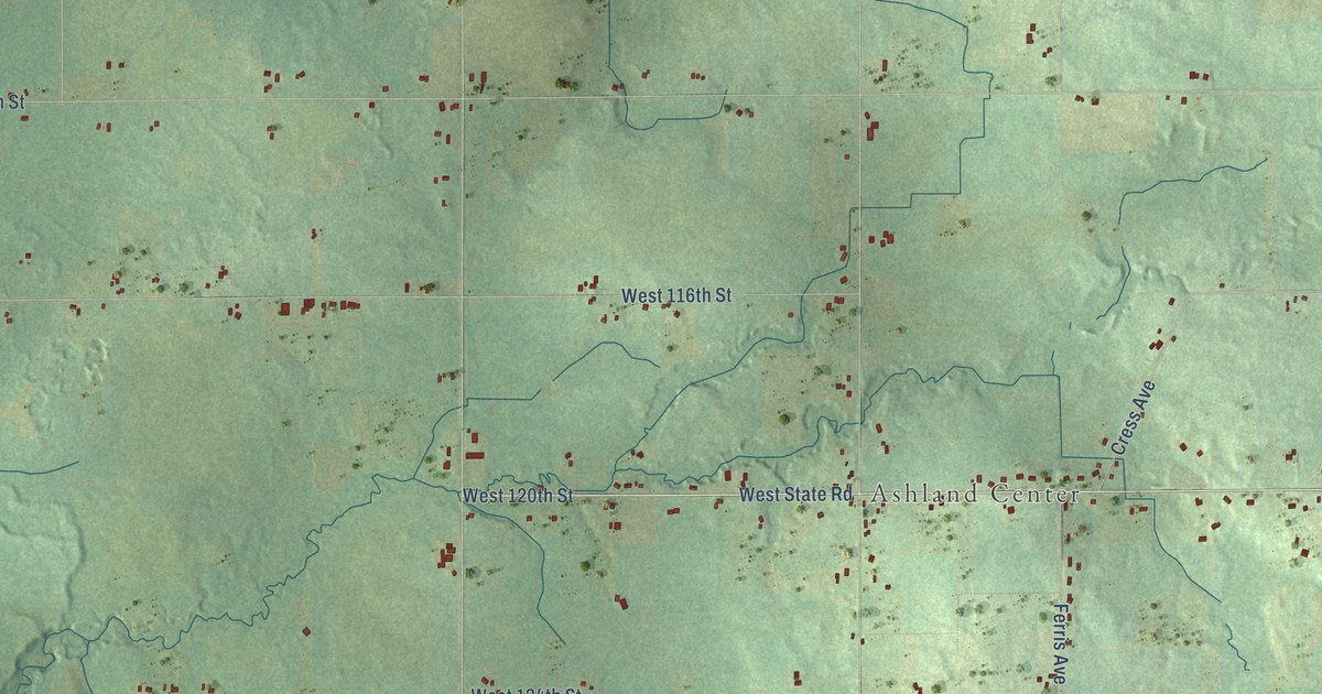 Map of Ashland, Michigan in 2026