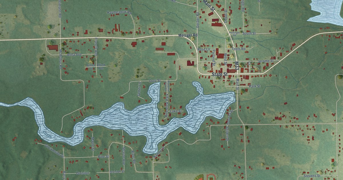 Map of Atlanta, Michigan in 2026