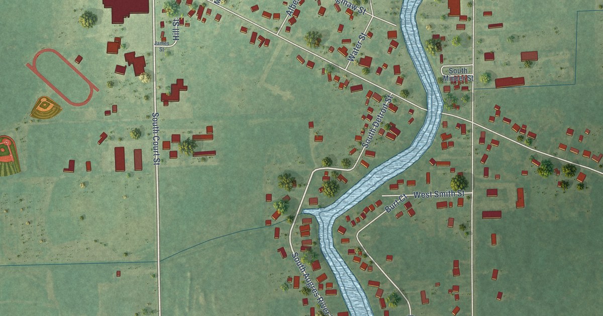Map of Au Gres City, Michigan in 2026