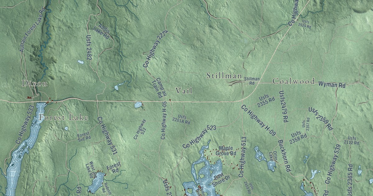 Map of Au Train, Michigan in 2026