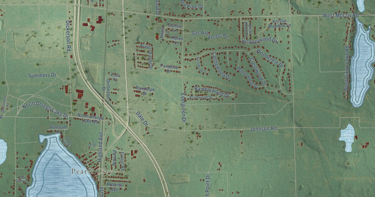 Map of Bagley, Michigan in 2026