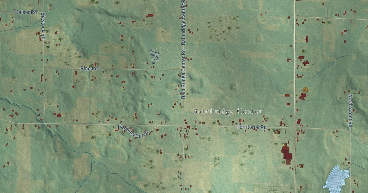 Map of Bainbridge, Michigan in 2026