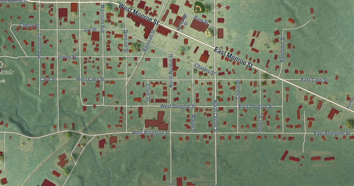 Map of Bangor City, Van Buren County, Michigan in 2026