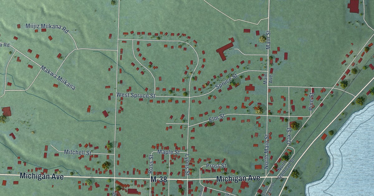 Map of Baraga Village, Michigan in 2026