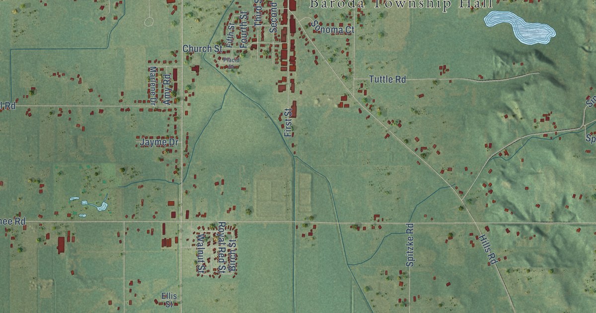 Map of Baroda Municipality, Michigan in 2026