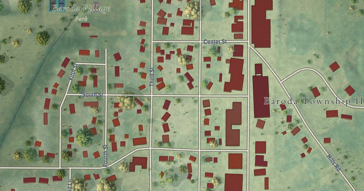 Map of Baroda Village, Michigan in 2026