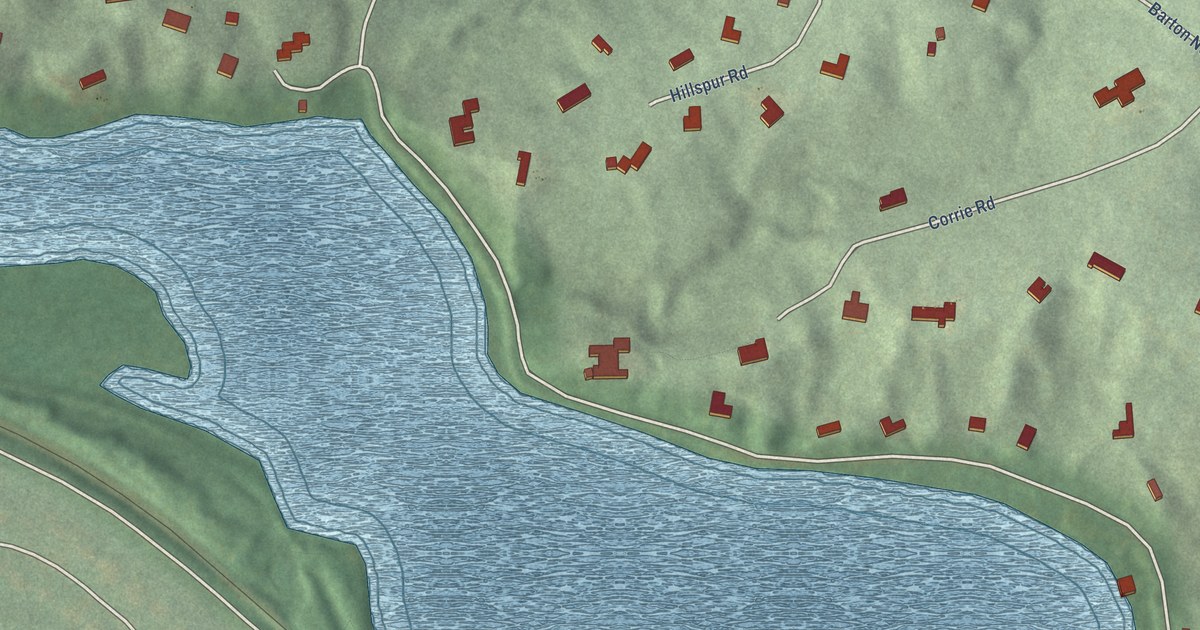 Map of Barton Hills, Michigan in 2026