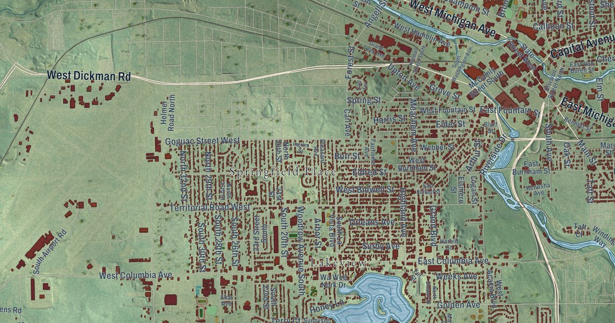 Map of Battle Creek, Michigan in 2026