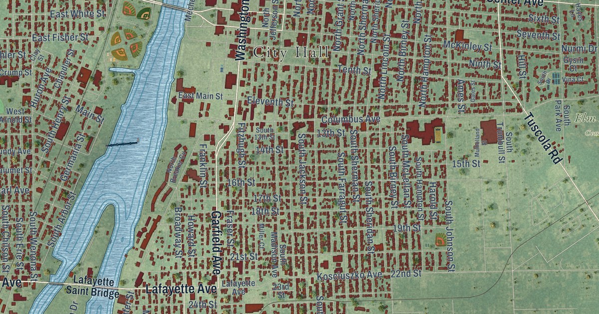Map of Bay City, Michigan in 2026