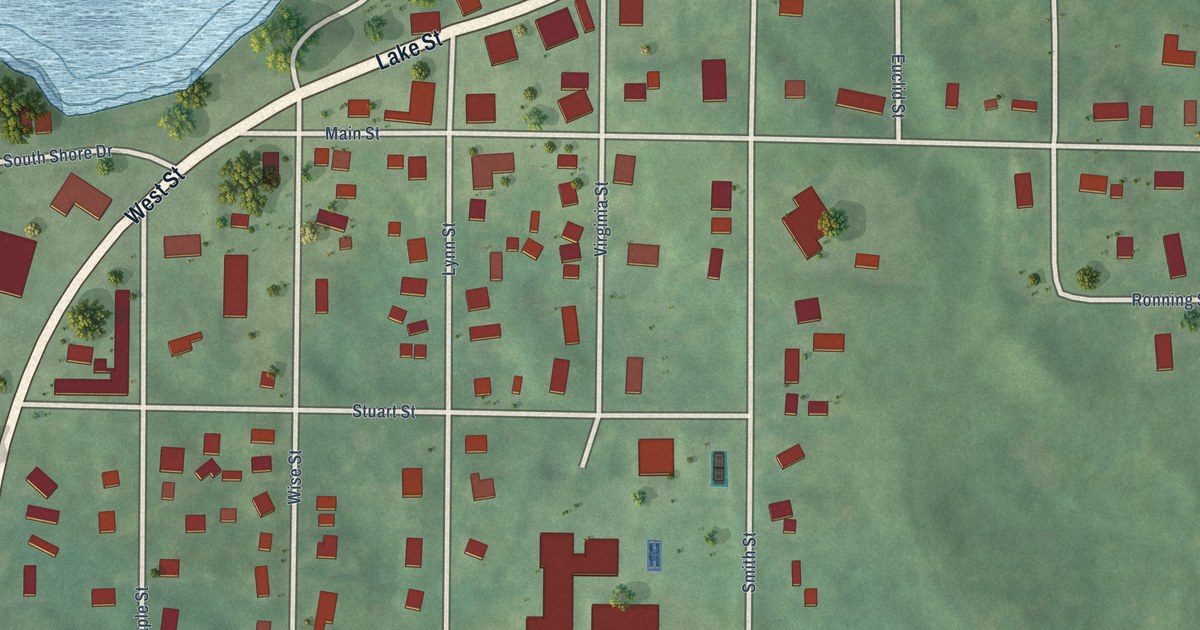 Map of Bear Lake Village, Manistee County, Michigan in 2026