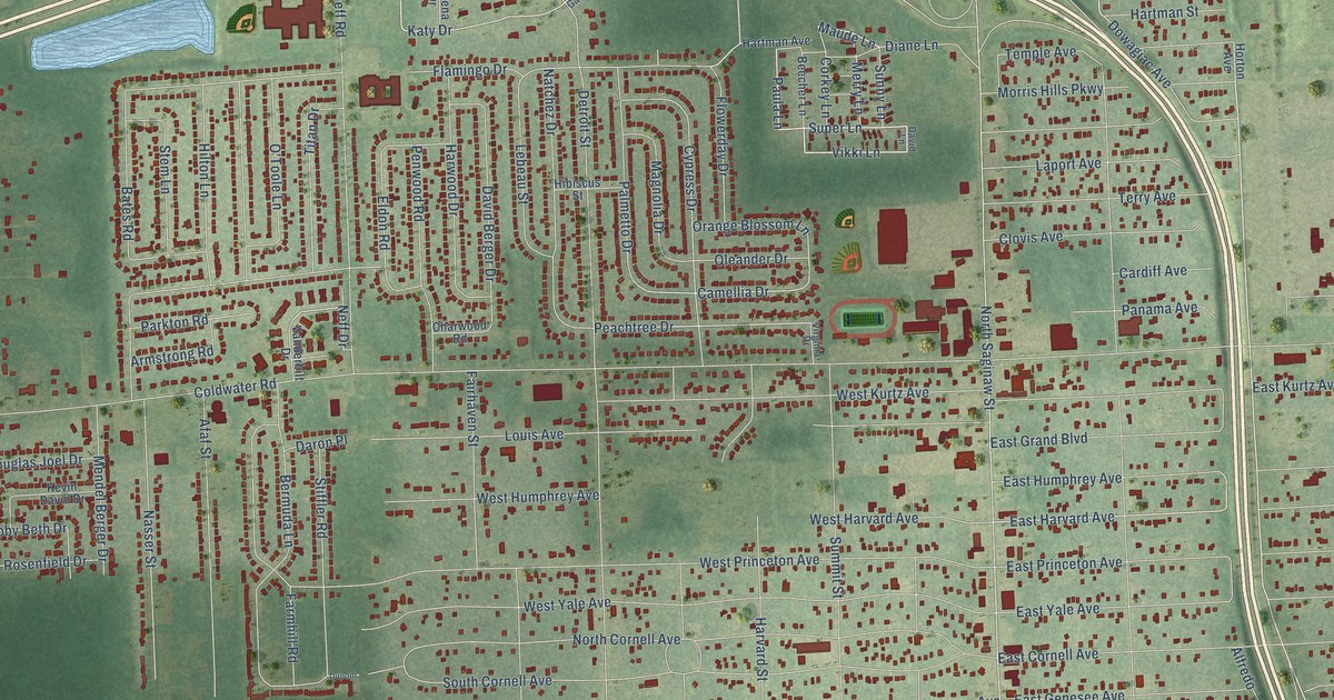 Map of Beecher, Michigan in 2026