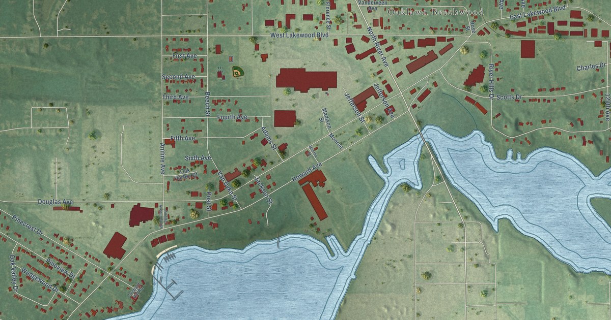 Map of Beechwood, Michigan in 2026