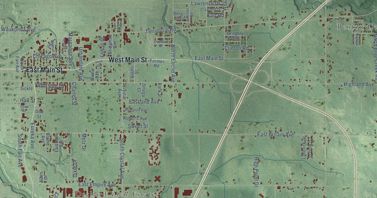Map of Benton, Berrien County, Michigan in 2026
