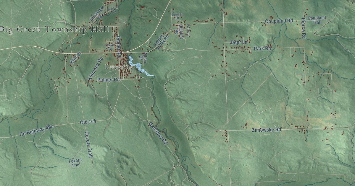 Map of Big Creek, Michigan in 2026