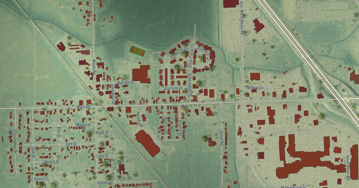Map of Birch Run Village, Michigan in 2026