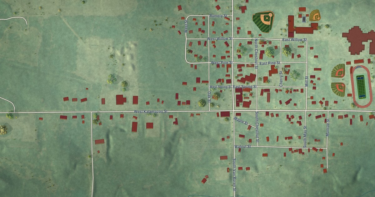 Map of Bloomingdale Village, Michigan in 2026