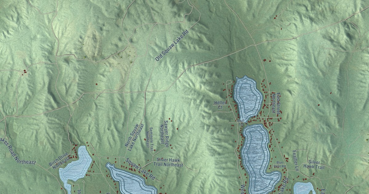 Map of Blue Lake, Kalkaska County, Michigan in 2026