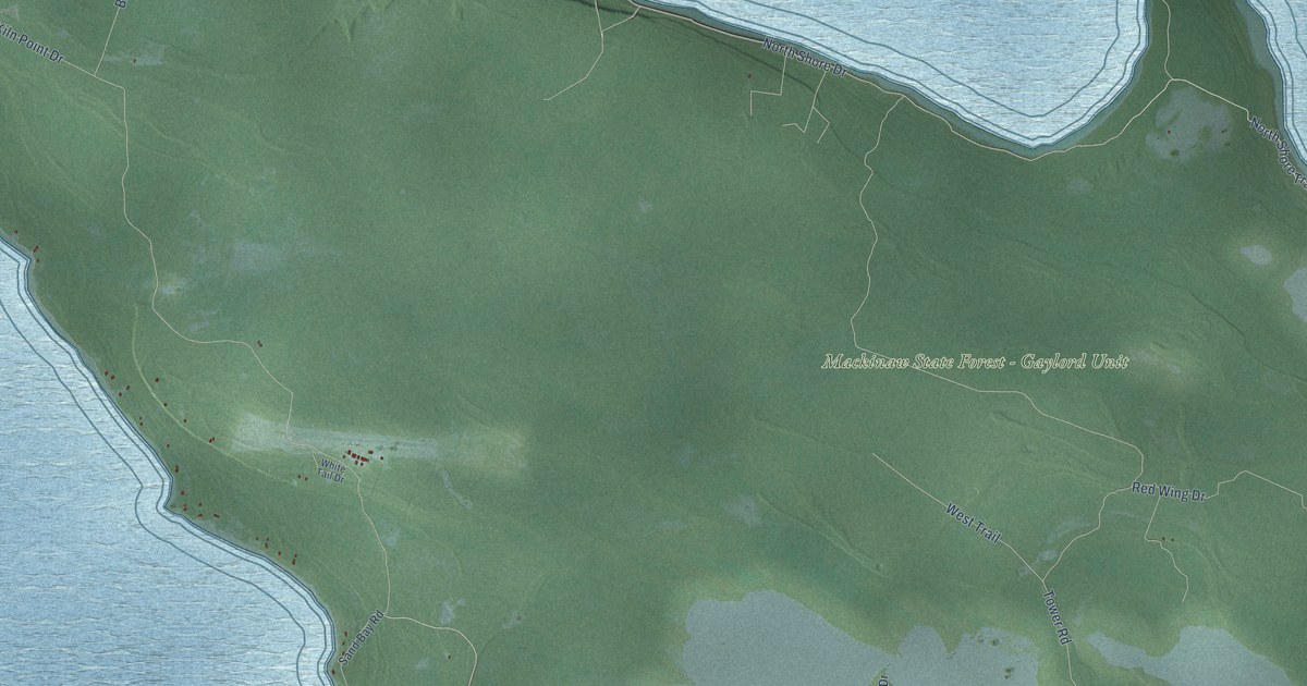 Map of Bois Blanc, Michigan in 2026