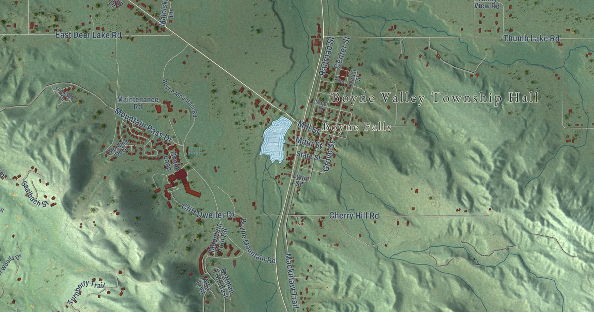 Map of Boyne Valley, Michigan in 2026