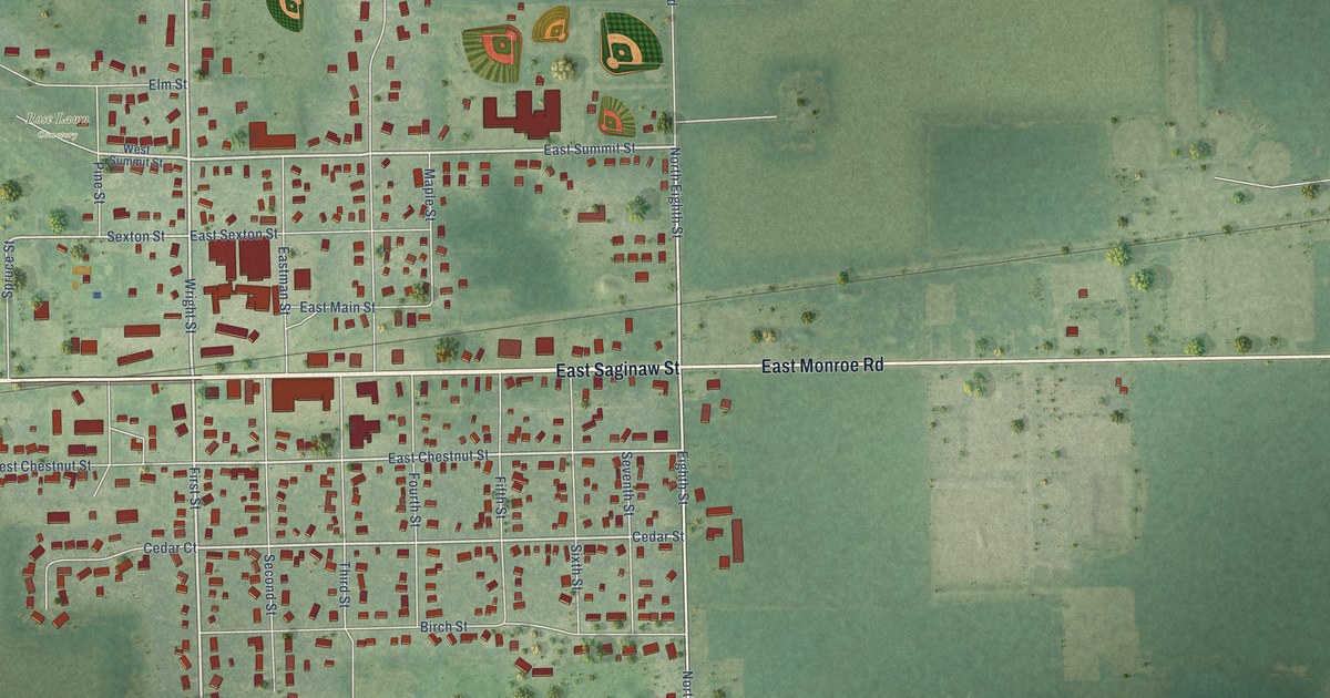 Map of Breckenridge, Michigan in 2026