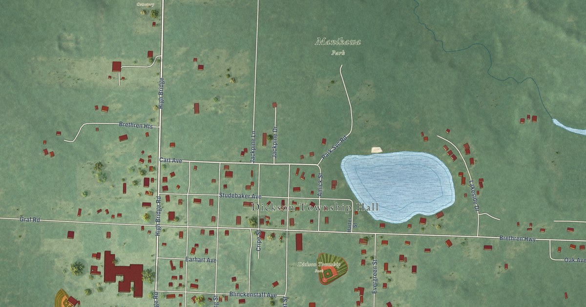 Map of Brethren, Michigan in 2026