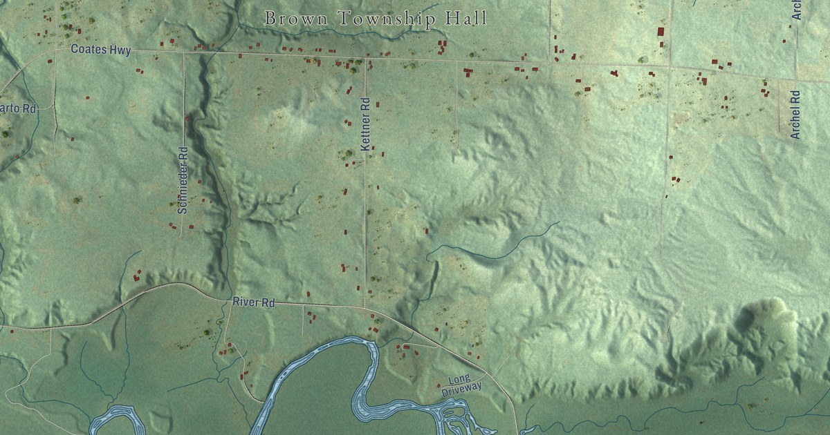 Map of Brown, Michigan in 2026
