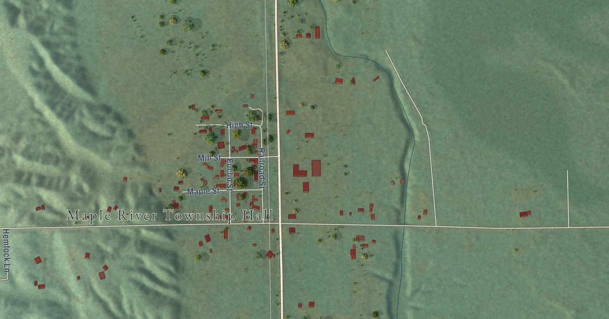 Map of Brutus, Michigan in 2026