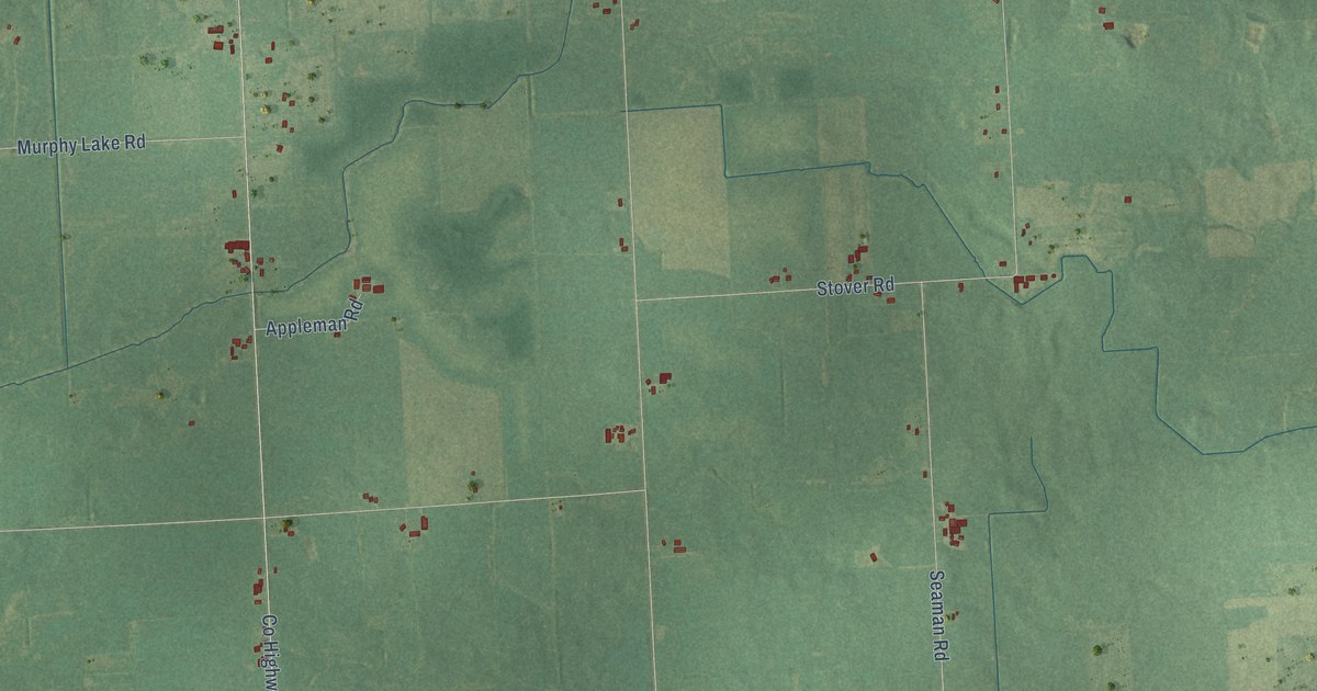 Map of Burlington, Lapeer County, Michigan in 2026