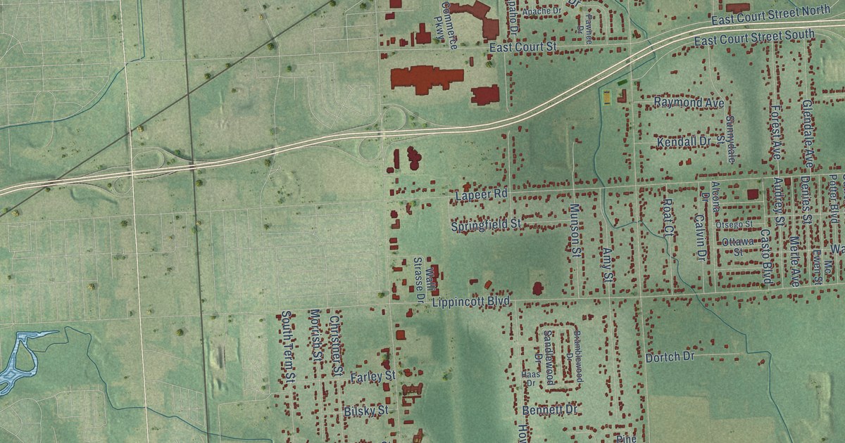 Map of Burton, Michigan in 2026