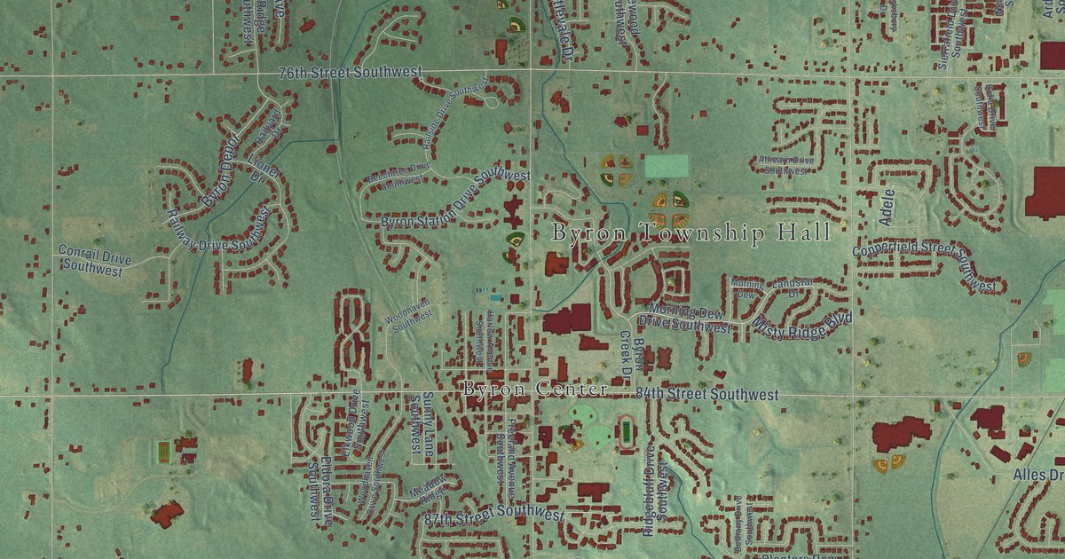 Map of Byron, Kent County, Michigan in 2026