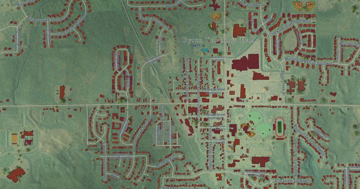 Map of Byron Center, Michigan in 2026