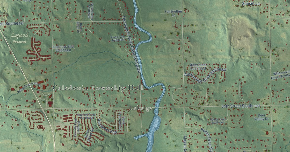 Map of Caledonia Municipality, Kent County, Michigan in 2026