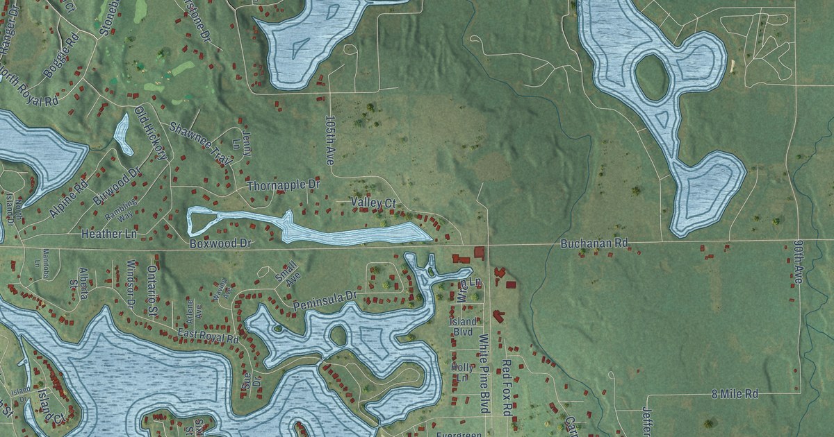 Map of Canadian Lakes, Michigan in 2026