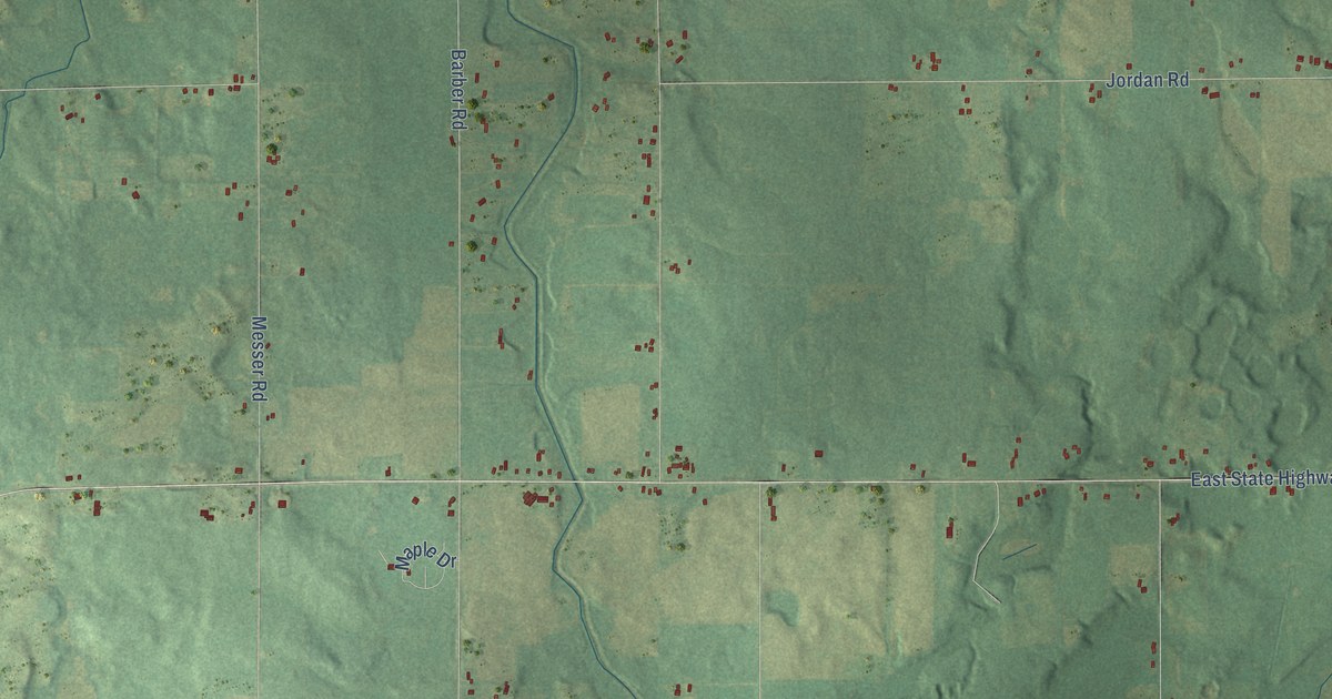 Map of Carlton, Michigan in 2026