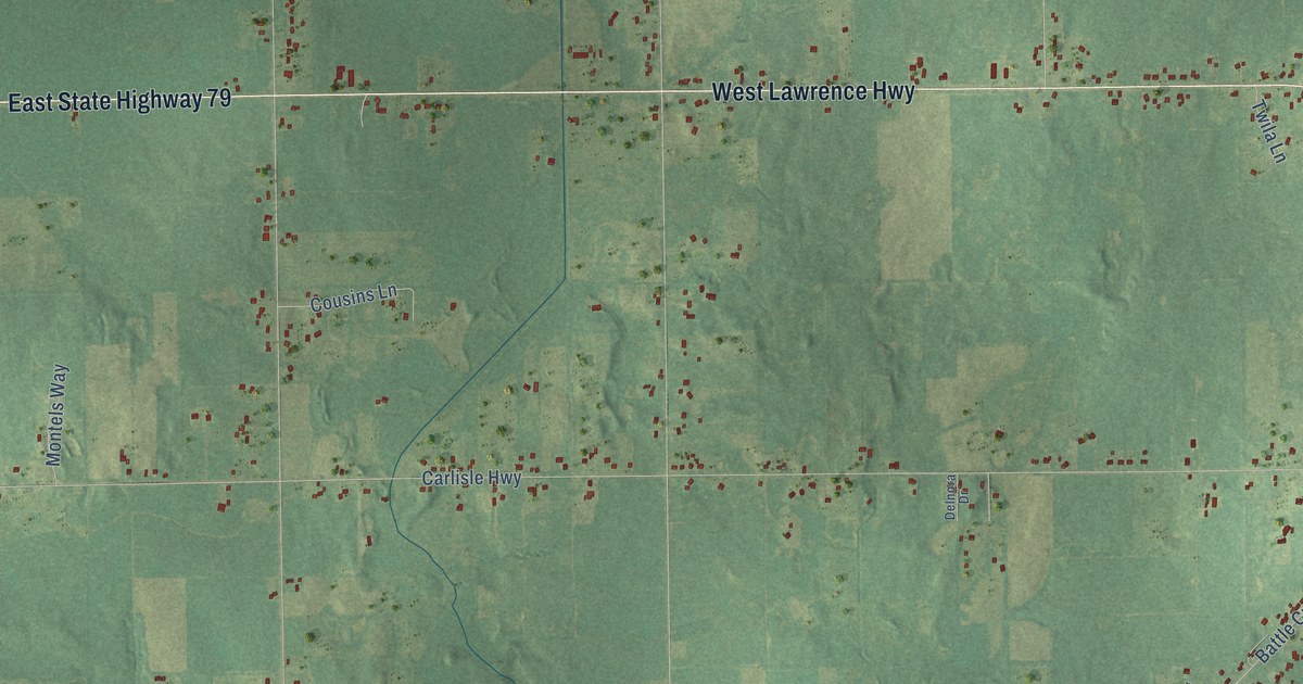 Map of Carmel, Michigan in 2026