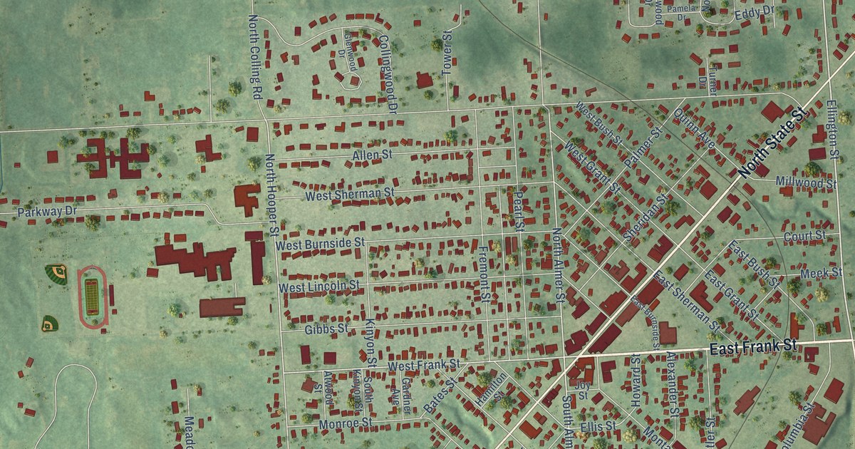 Map of Caro, Michigan in 2026