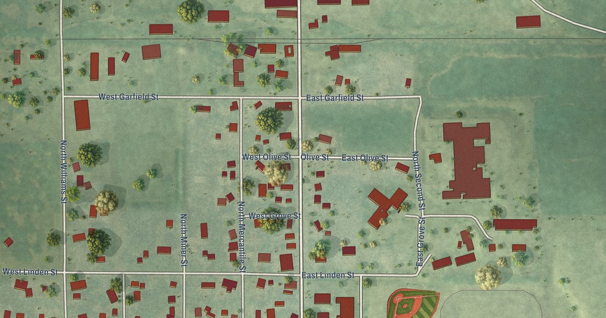 Map of Carson City, Michigan in 2026