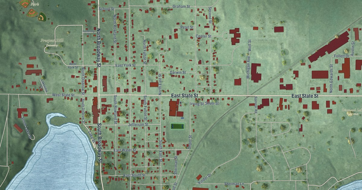 Map of Cassopolis, Michigan in 2026