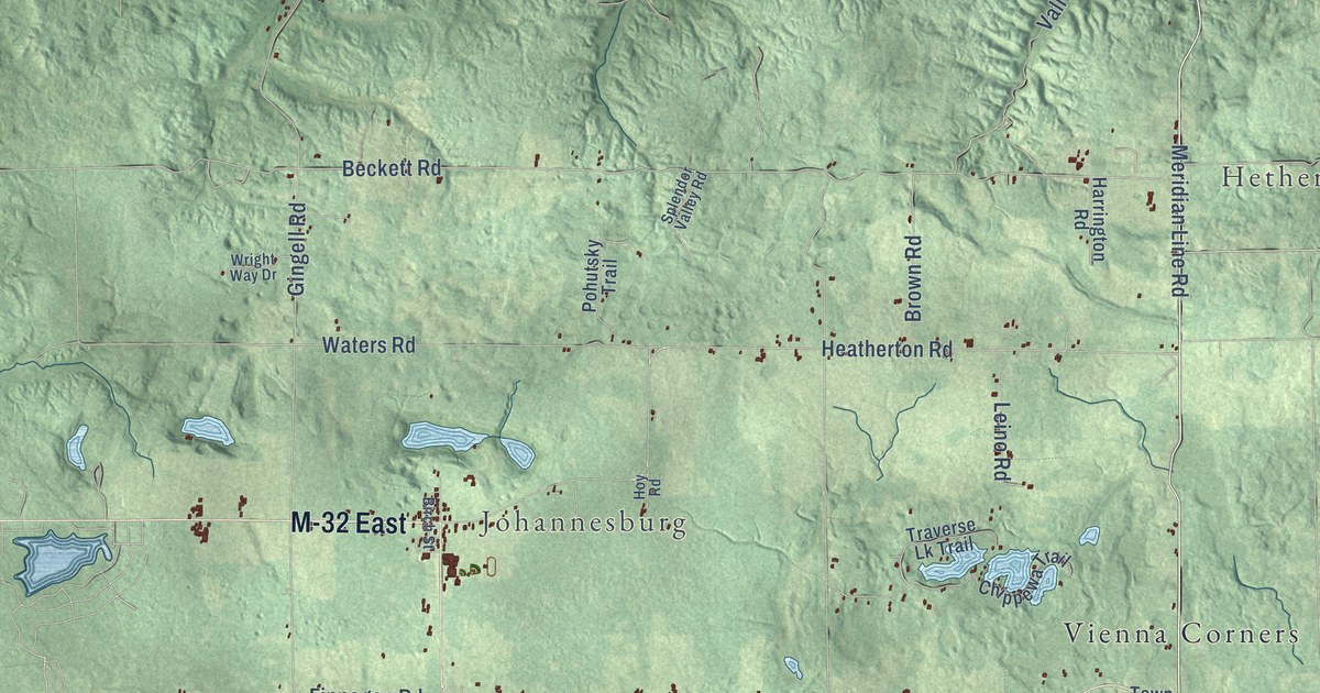 Map of Charlton, Michigan in 2026