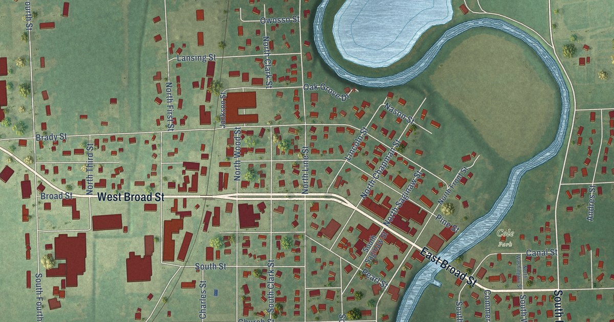 Map of Chesaning Village, Michigan in 2026