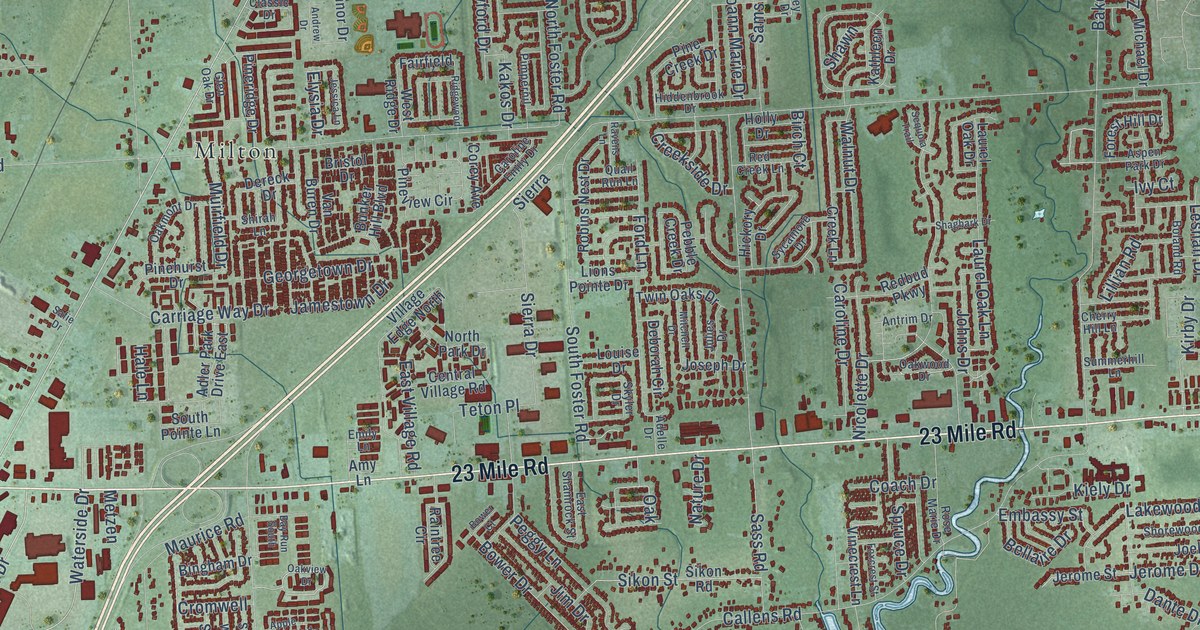 Map of Chesterfield, Michigan in 2026
