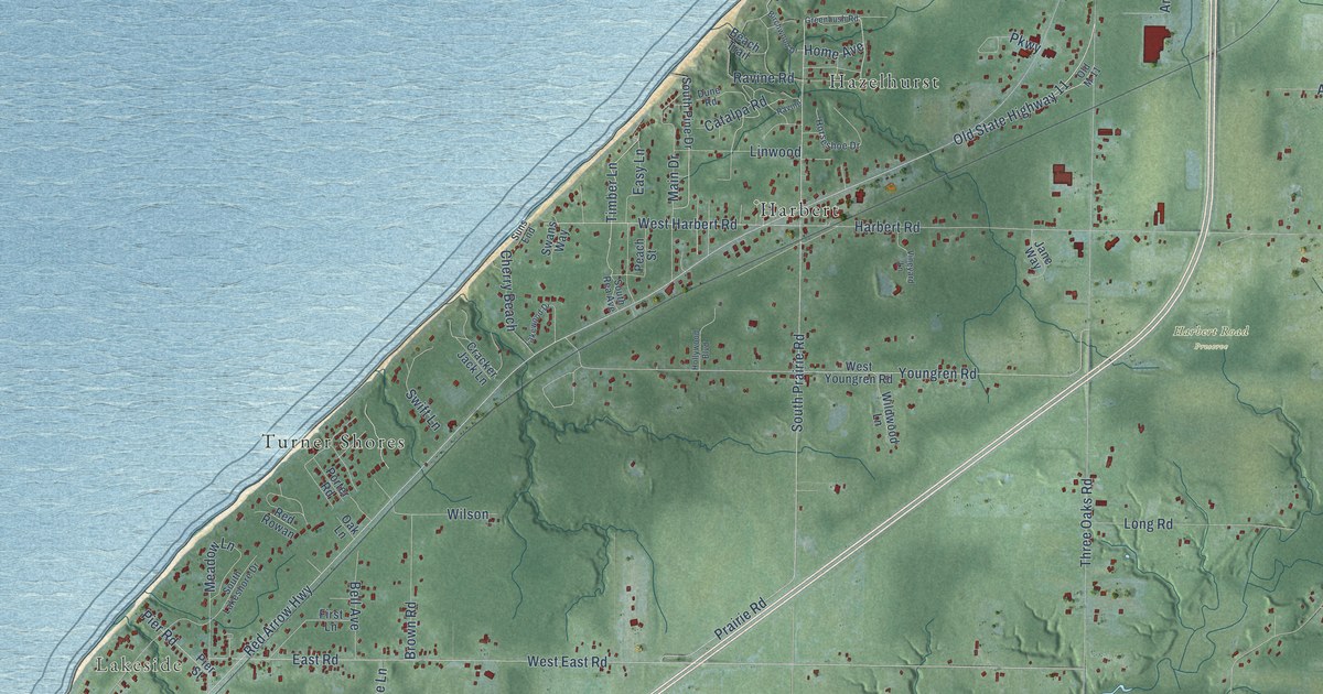 Map of Chikaming, Michigan in 2026