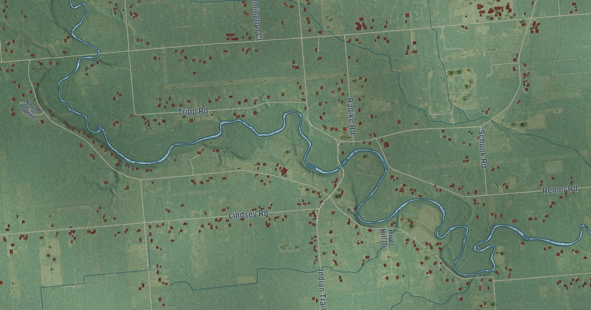 Map of China, Michigan in 2026