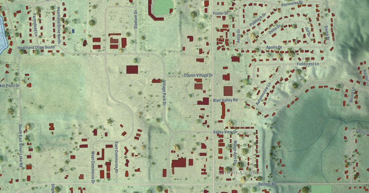Map of Chums Corner, Michigan in 2026