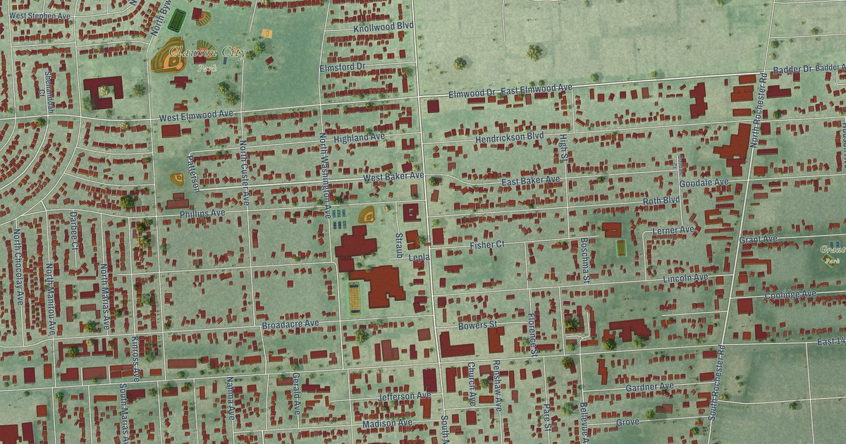 Map of Clawson, Michigan in 2026