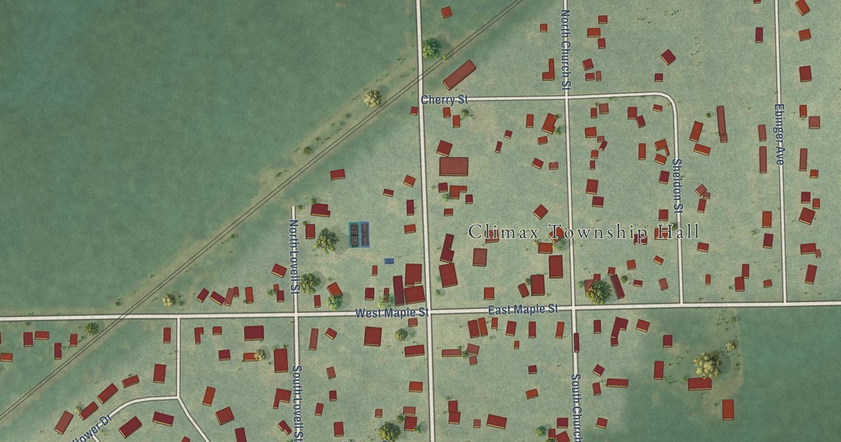 Map of Climax Village, Michigan in 2026