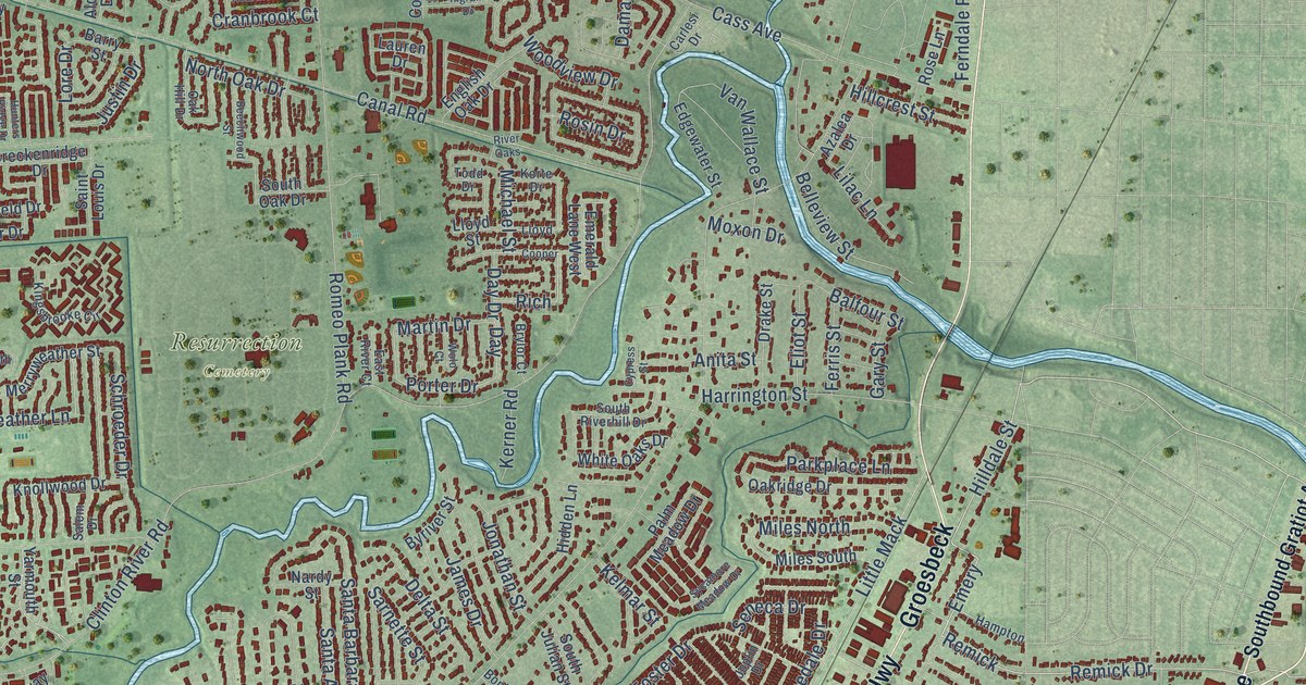 Map of Clinton, Macomb County, Michigan in 2026