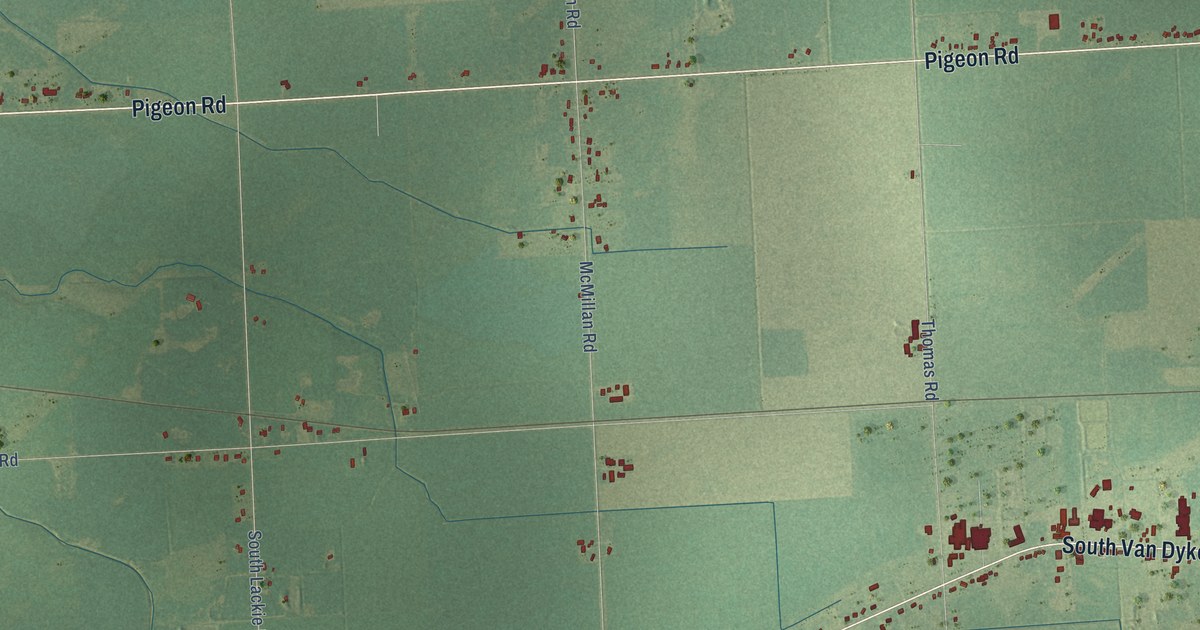 Map of Colfax, Huron County, Michigan in 2026