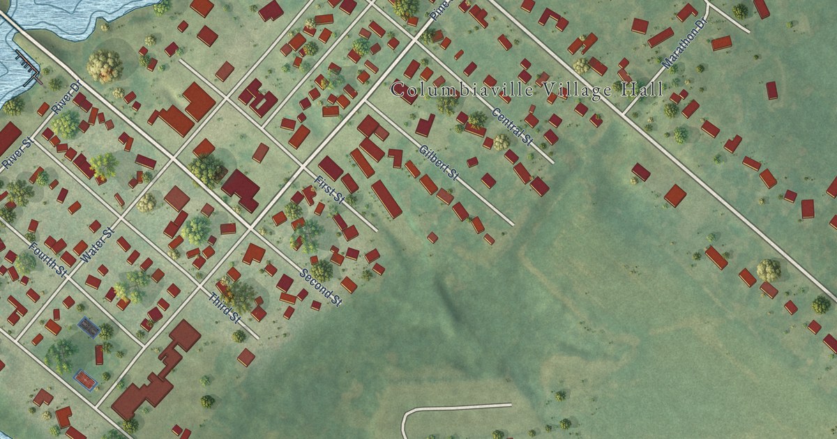 Map of Columbiaville, Michigan in 2026