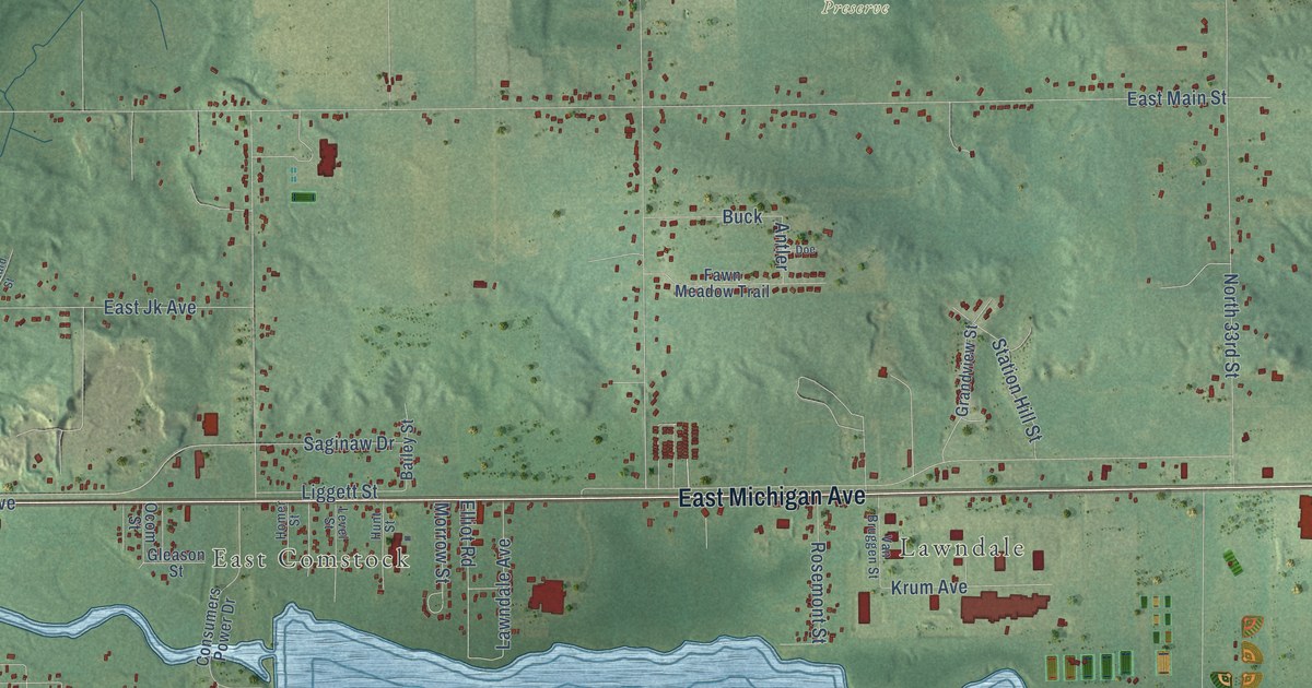 Map of Comstock, Michigan in 2026